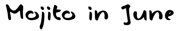 Mojito in June font preview
